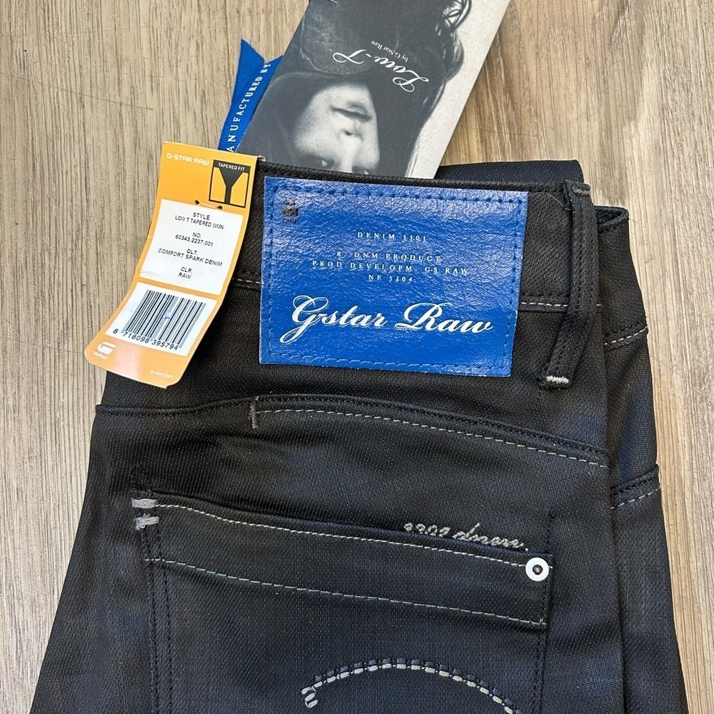 Brand new GSTAR RAW Low T tapered women’s designer moto jeans. W25 L32. Rise-7” - Picture 15 of 16